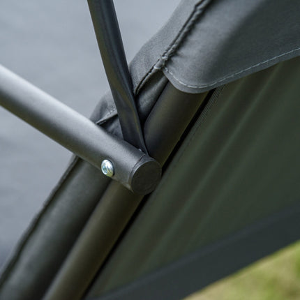 3-seat swivel bench with roof - steel, gray and black