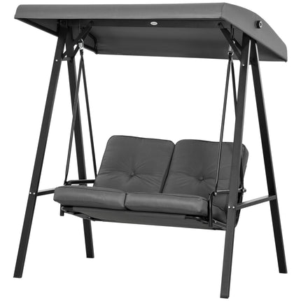 2-seat garden swing, adjustable roof, 220 kg capacity