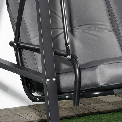 2-seat garden swing, adjustable roof, 220 kg capacity