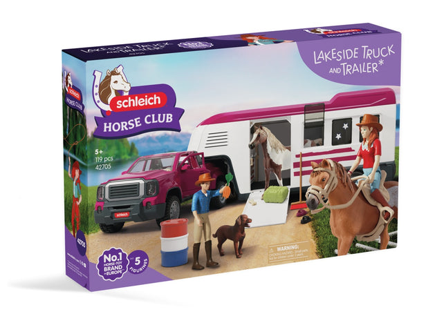 Camion și remorcă pentru cai pentru seturile de joacă Schleich Horse Club