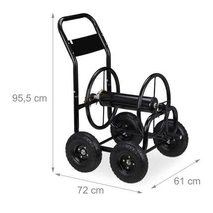 Cărucior pentru furtun Metal Black