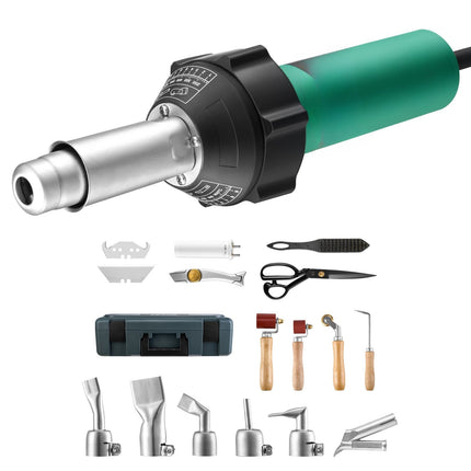 Hot Air Plastic Welder Kit, 1600W, 122–1112F, 17pc
