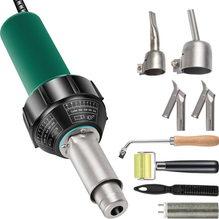 Hot Air Plastic Welder Kit, 1600W 220V, 8-Piece Nozzles