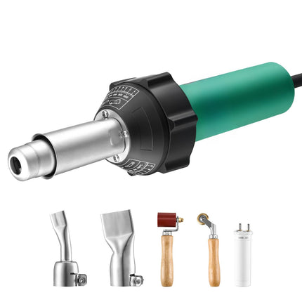 Hot Air Plastic Welder Kit, 1600W, 2 Nozzles, Seam Roller