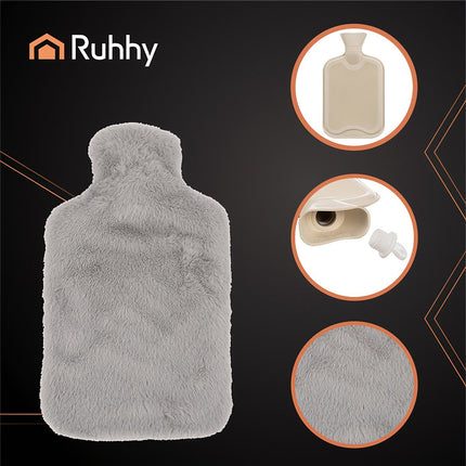 Sticla cu apă caldă cu husă de pluș, capacitate 3,5 l