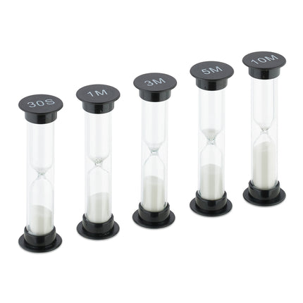 Set clepsidra, 5 piese, negru, diferite durate