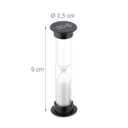 Set clepsidra, 5 piese, negru, diferite durate