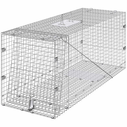 Humane Live Animal Cage Trap, Foldable, 42 x 16 x 18 In
