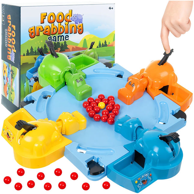 Joc arcade Hungry Hippos pentru copii, distracție în familie, 2-4 jucători