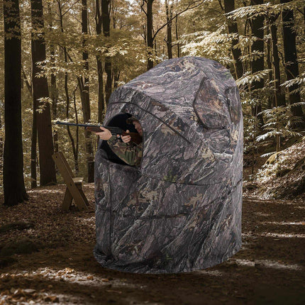 Hunting Blind, 1-Person Camouflage Tent With Carry Bag