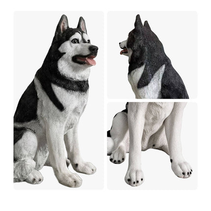 Statuie câine Husky Garden, polirășină, 86 cm