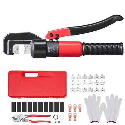 Hydraulic Crimping Tool, 9 Dies, AWG12-2/0