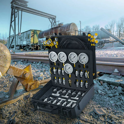 Hydraulic Pressure Test Kit, 5 Gauges, 600 Bar, Case