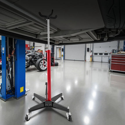 Hydraulic Transmission Jack, 1100 lb, 44–74 in Lift