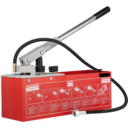 Hydrostatic Pressure Test Pump, 25 Bar, 12 L Tank, Dual Gauge