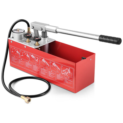 Hydrostatic Test Pump, 25 Bar, Dual Valve, 10L Tank