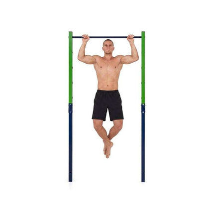In-Ground Pull Up Bar Station with 5 Adjustable Heights, Blue, 110 kg