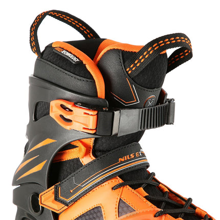 Patine in linie, negru-portocaliu, marimea 43