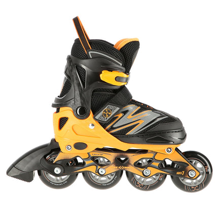Patine in linie, negru-portocaliu, marimea M (35-38)
