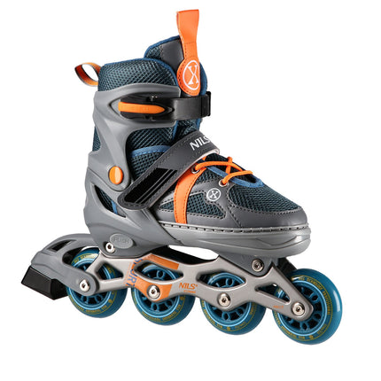 Patine in linie, gri-portocaliu, marimea M (35-38)