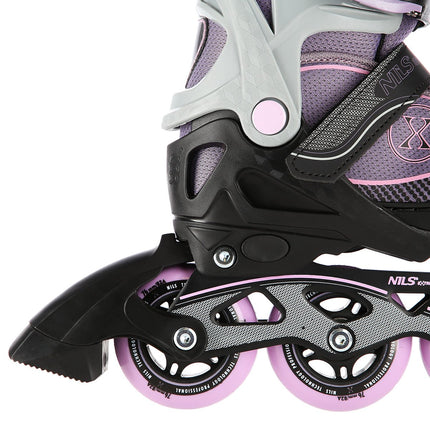 Patine în linie, gri-violet, mărime M (35-38)