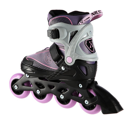 Patine în linie, gri-violet, mărime M (35-38)