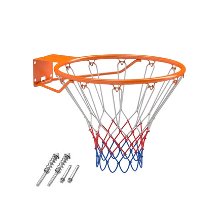 Coș de baschet de interior – inel de 45 cm, suport de perete, portocaliu