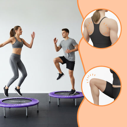 Trambulina fitness de interior, Ø95 cm, pliabilă, antiderapantă