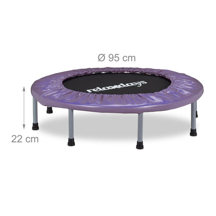 Trambulina fitness de interior, Ø95 cm, pliabilă, antiderapantă