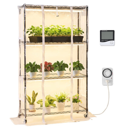 Indoor Greenhouse, 4-Tier 150cm, 180W Full Spectrum
