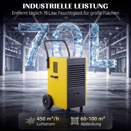 Dezumidificator industrial, 70L/zi, drenaj continuu