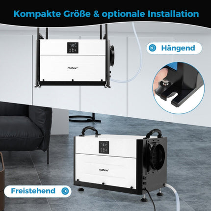 Dezumidificator industrial, 73,5 L/zi, 3 moduri, temporizator 24 ore