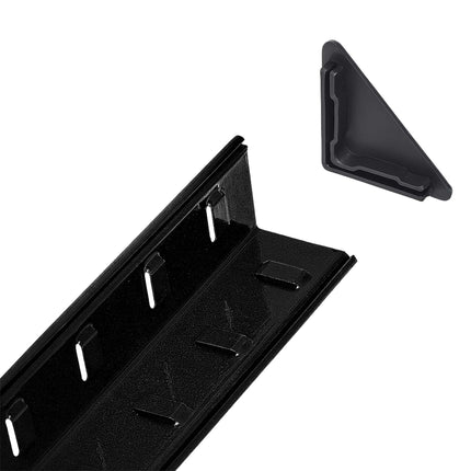 Industrial Heavy-Duty Shelf, 5 Wood-Effect Shelves, 100 kg per Shelf, Black
