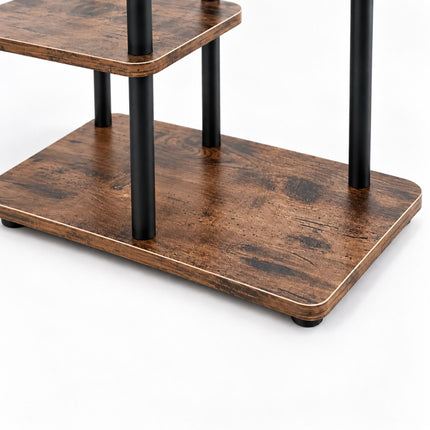 Industrial Plant Stand with 5 Shelves, Metal and MDF, 86 x 48 x 24 cm