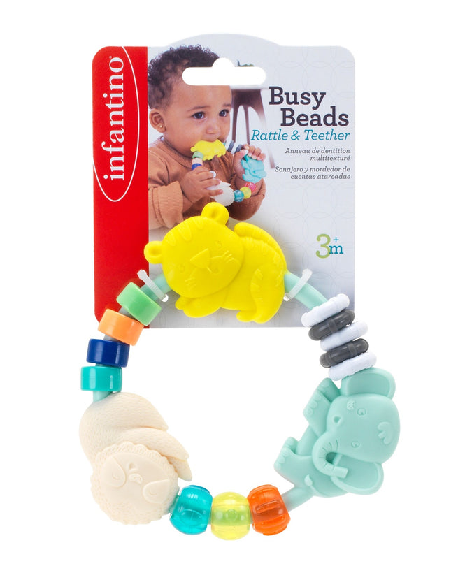 Infantino Zornăitoare și inel gingival Busy Beads
