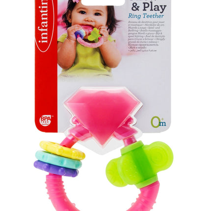 Inel de mestecat Infantino Chew & Play pentru dentiție