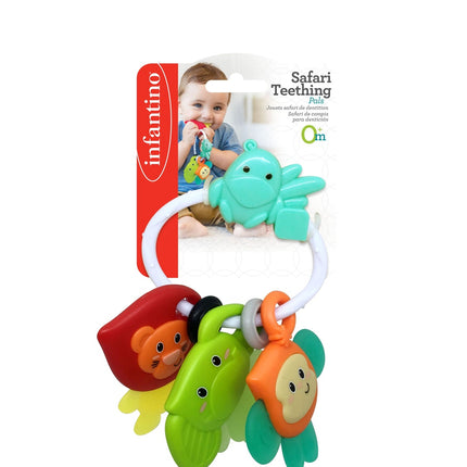 Infantino inele gingivale Safari Teething Pals