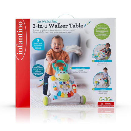 Infantino Sit, Walk & Play Măsuță premergător 3 în 1
