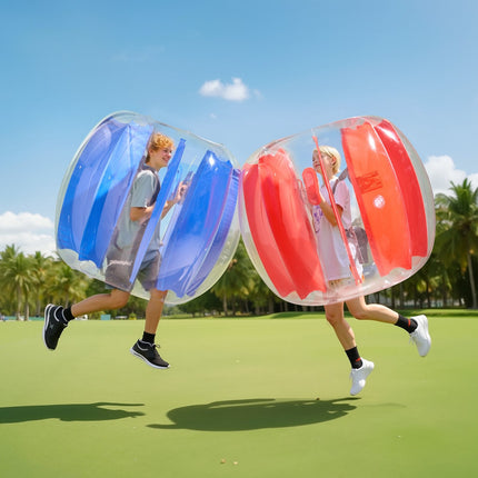 Inflatable Bumper Balls 2-Pack, 4 Ft PVC, Red Blue