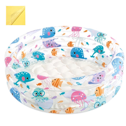 Piscină gonflabilă pentru copii, 61x22 cm, 28L, design cu animale marine
