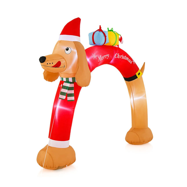 Arc gonflabil de Crăciun cu LED-uri, 242 cm