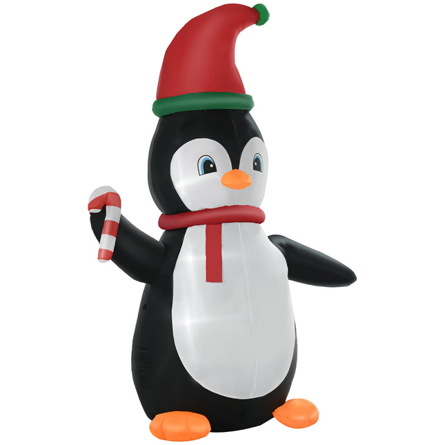 Pinguin gonflabil de Crăciun, 2,5 m, 3 lumini LED