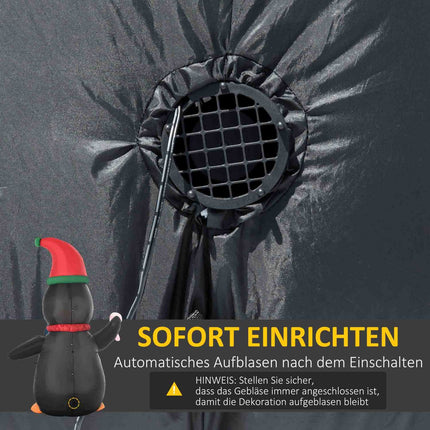 Pinguin gonflabil de Crăciun, 2,5 m, 3 lumini LED