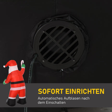 Moș Crăciun gonflabil cu lumini LED, 243 cm