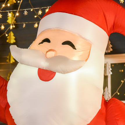 Moș Crăciun gonflabil cu lumini LED, 243 cm