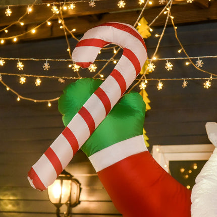 Moș Crăciun gonflabil cu lumini LED, 243 cm