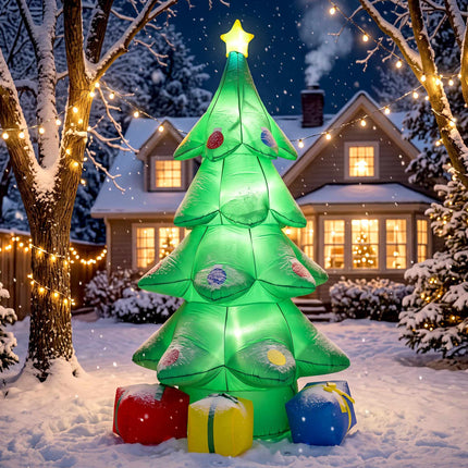Inflatable Christmas Tree 300 cm with RGB Star LED, Gift Boxes, IP44, Outdoor