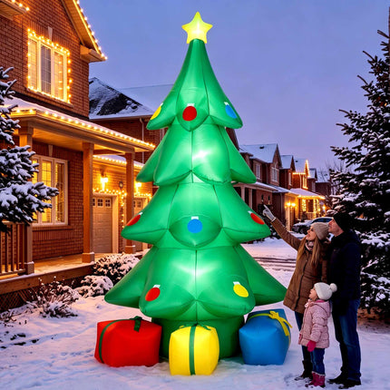 Inflatable Christmas Tree 300 cm with RGB Star LED, Gift Boxes, IP44, Outdoor