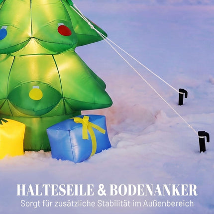 Inflatable Christmas Tree 300 cm with RGB Star LED, Gift Boxes, IP44, Outdoor
