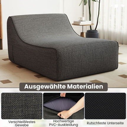 Șezlong ergonomic gonflabil cu husă detașabilă